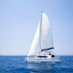 Toro Bianco Crewed Lagoon 500 Catamaran Charter Sailing in Greece