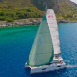 Alegria crewed Fountaine Pajot Saona 47 catamaran charter Sailing Greece.