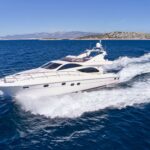 Lady L Crewed Altamar 64 Motoryacht Charter Cruising in Greece