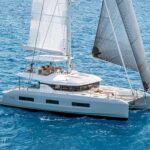 Azul Crewed Lagoon 55 Catamaran Charter Sailing in Greece