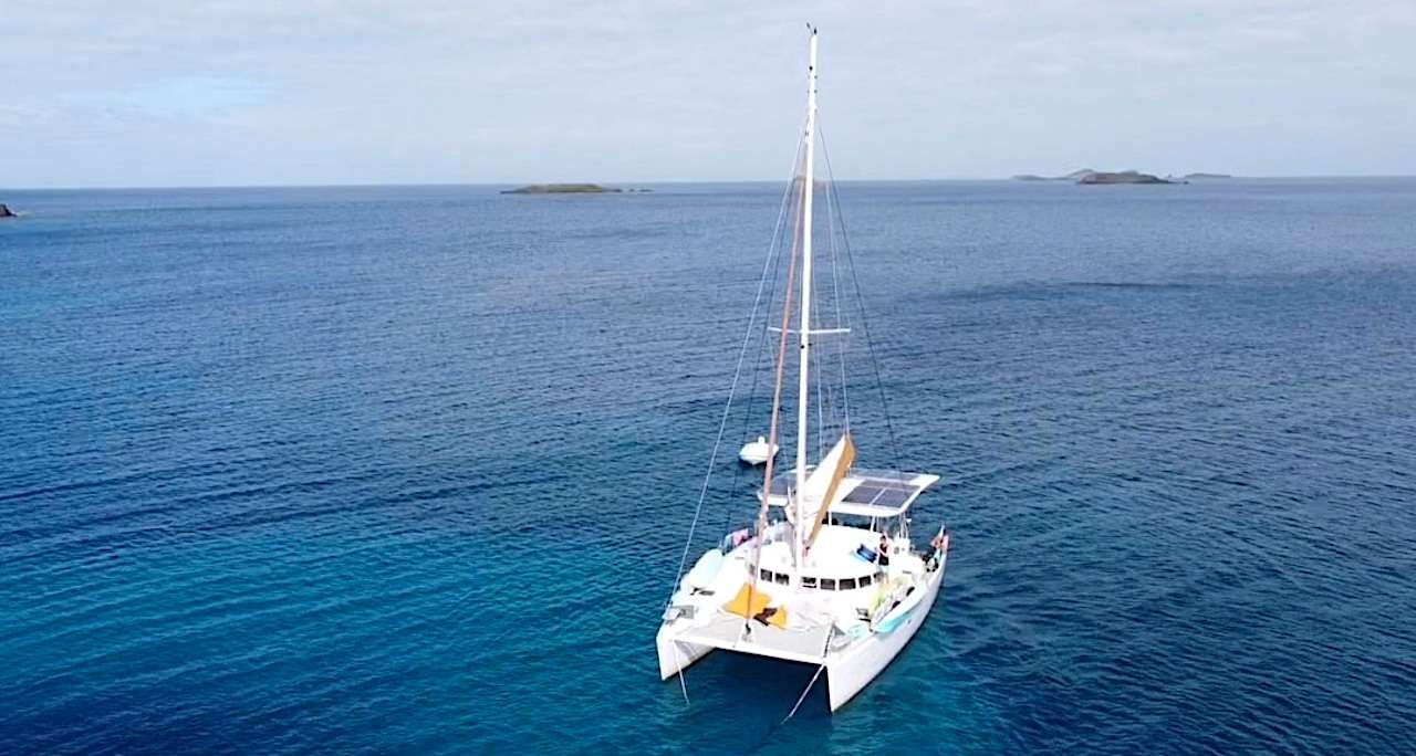 Mimbaw Crewed Lagoon 410 Catamaran Charters Sailing the US Virgin Islands