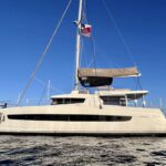 Ithaka Crewed Bali 5.4 Catamaran Charter Sailing the Virgin Islands.