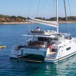 Jioia 3 Captained Saona 47 Catamaran Charter Sailing New England and Antigua