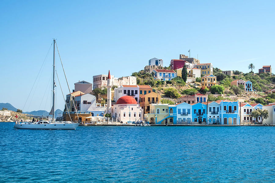 Kastellorizo Island Dodecanese Greece on a Chartered Yacht
