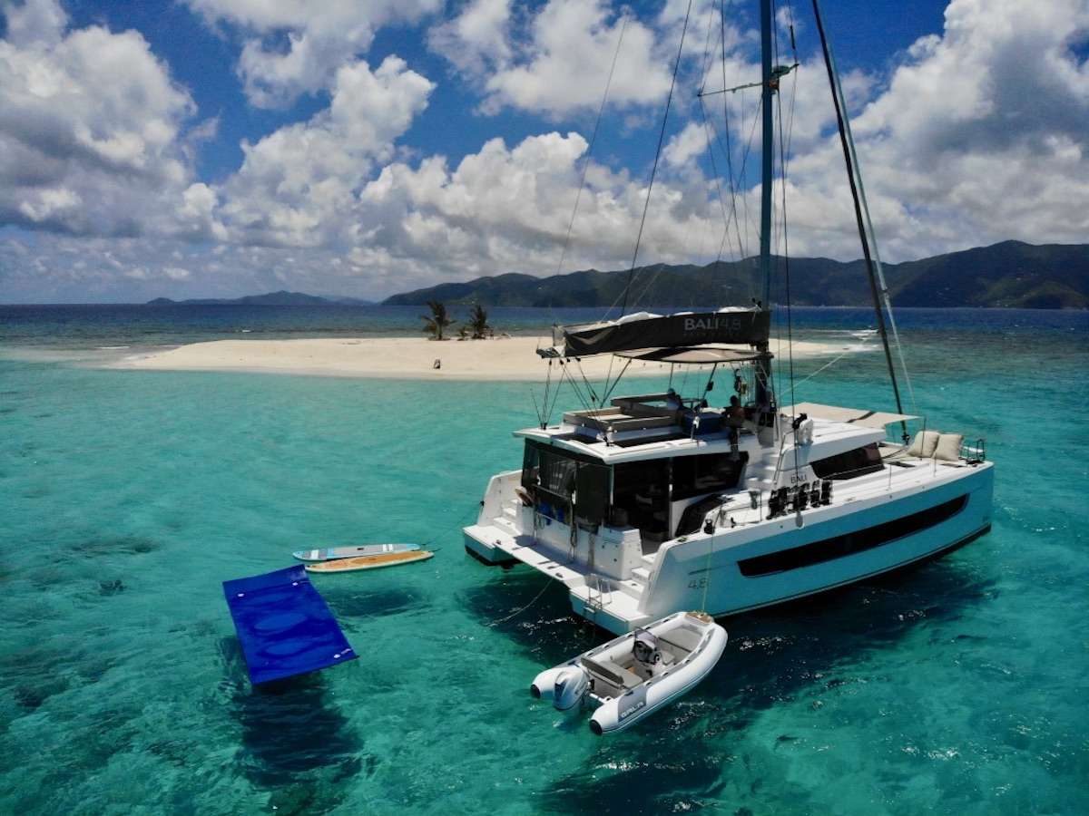 Okeana Crewed Bali 4.8 Catamaran Charters Sailing the BVI