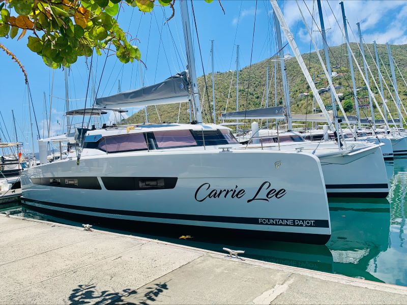 Fountaine Pajot Aura 51 Catamaran Carrie Lee in the BVI