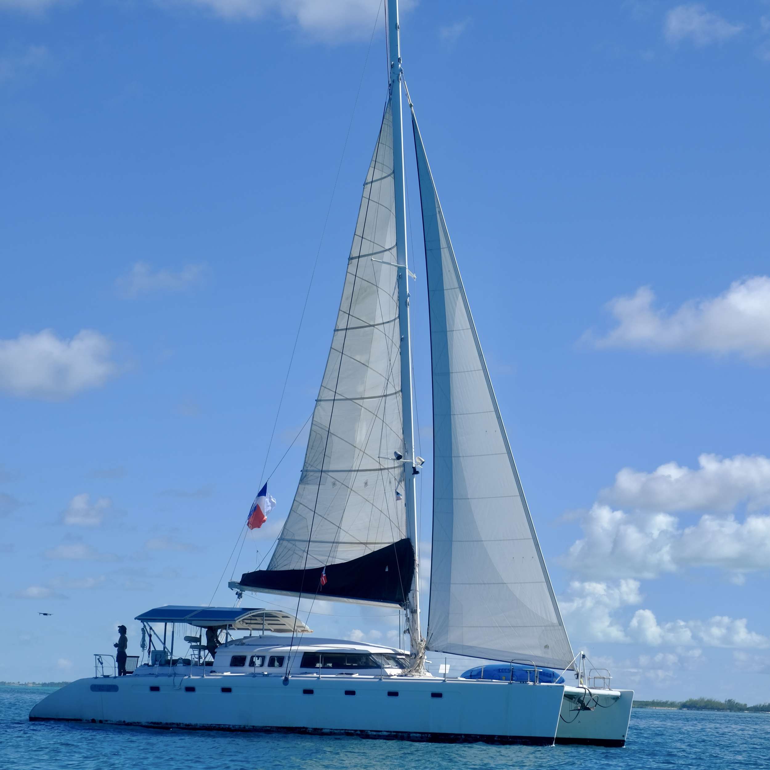 Miss Elizabeth Crewed Fountaine Pajot Catamaran Charter Sailing the Bahamas.