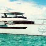 Hulya Inclusive Crewed Lagoon 630 Powercat Charter Cruising the Bahamas.