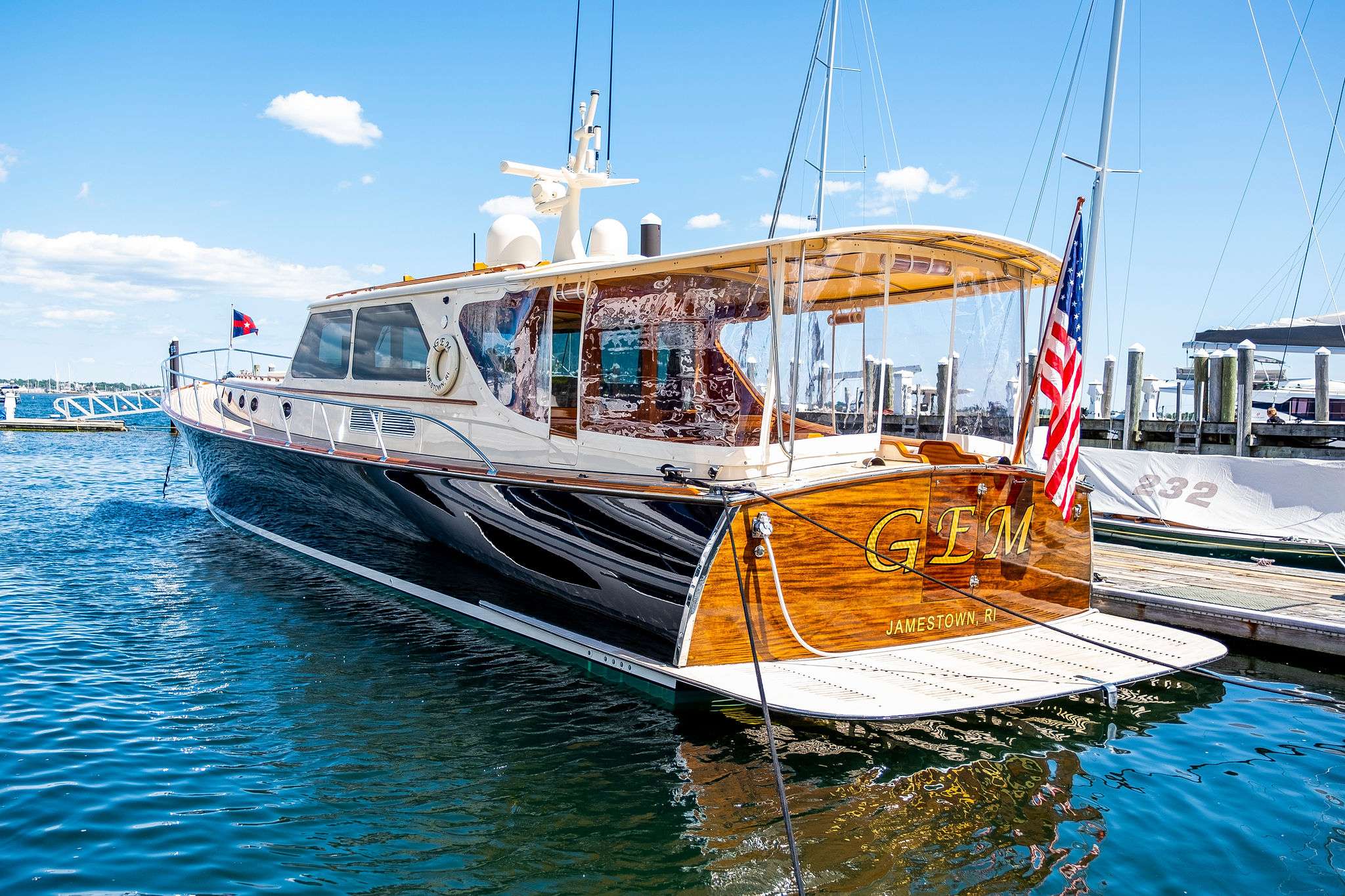 Gem Crewed Vicem 64 Classic Motoryacht Charter Cruising New England.