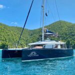 Ventana Crewed Lagoon 52 Catamaran Charters Sailing Belize.