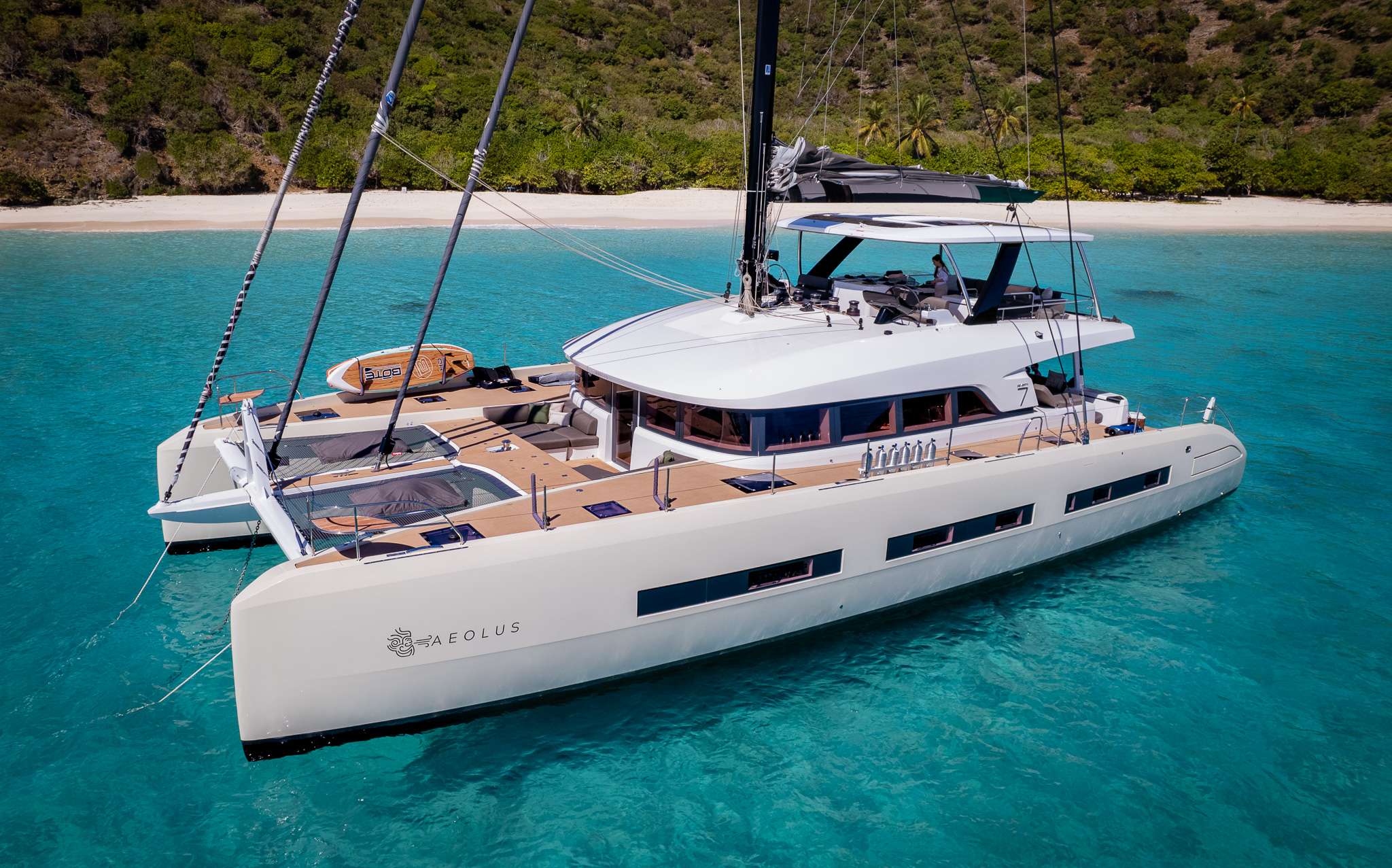 Aeolus Crewed Lagoon Seventy 7 Catamaran Discount Sailing the BVI.