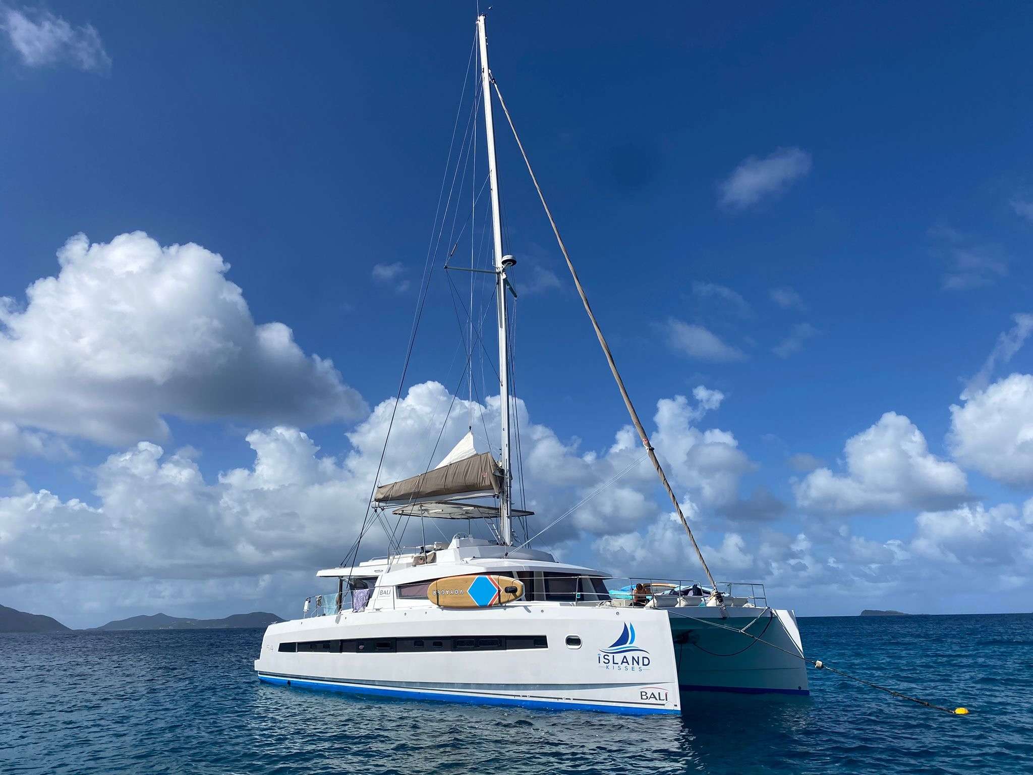 Island Kisses Crewed Bali 5.4 Catamaran Discount Sailing the BVI.