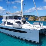 Allure Crewed Privilege 640 Catamaran Charters Sailing the BVI.