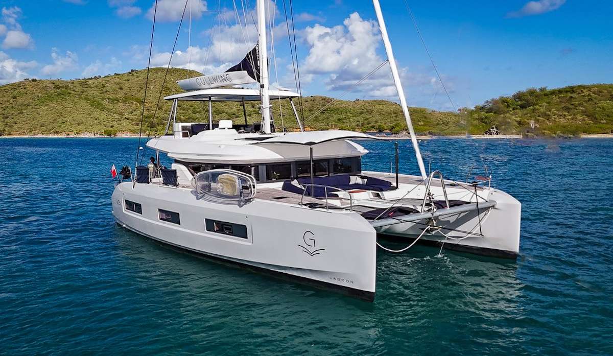 Gullwing Crewed Lagoon 55 Catamaran Charters Sailing the BVI.