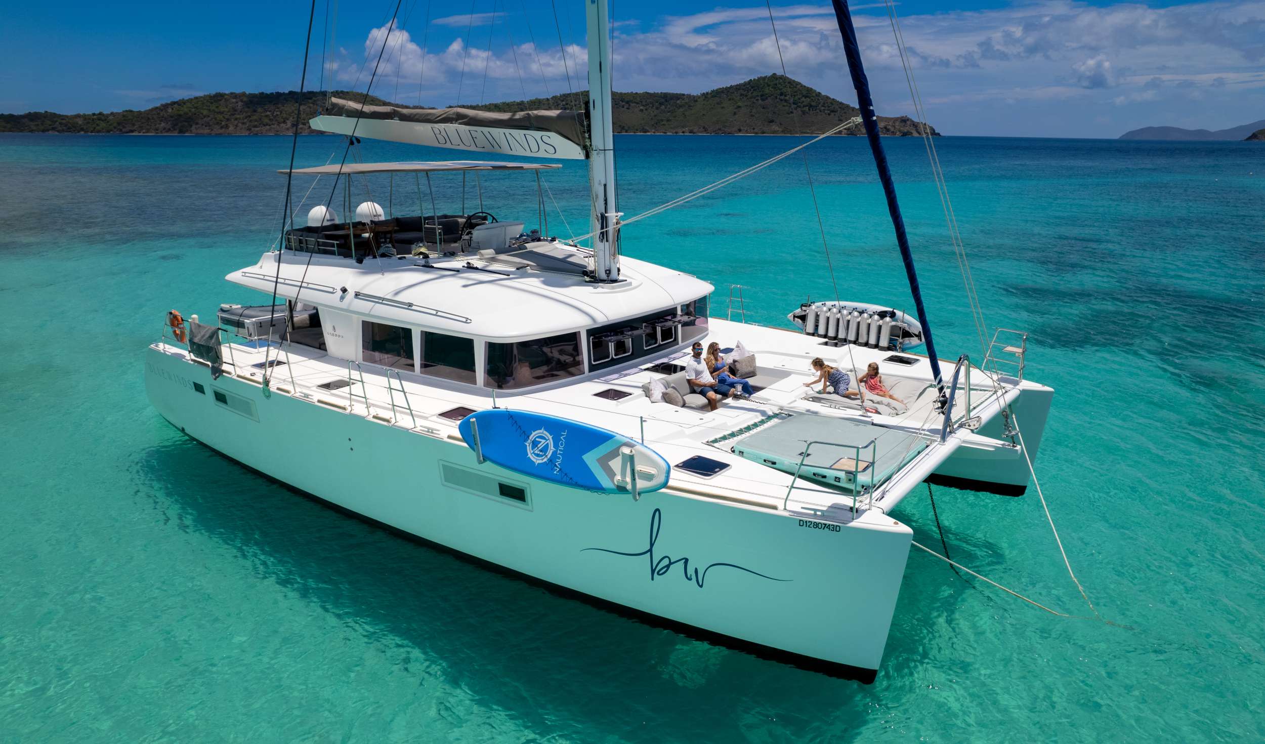 Bluewinds Crewed Lagoon 560 Catamaran Discount Sailing the BVI.