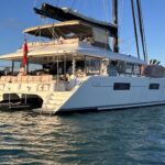 Bagheera Crewed Lagoon 620 Catamaran Charter Sailing the BVI.