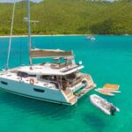 Luna Bliss Crewed Fountaine Pajot Catamaran Charter Sailing the BVI and Grenadines.