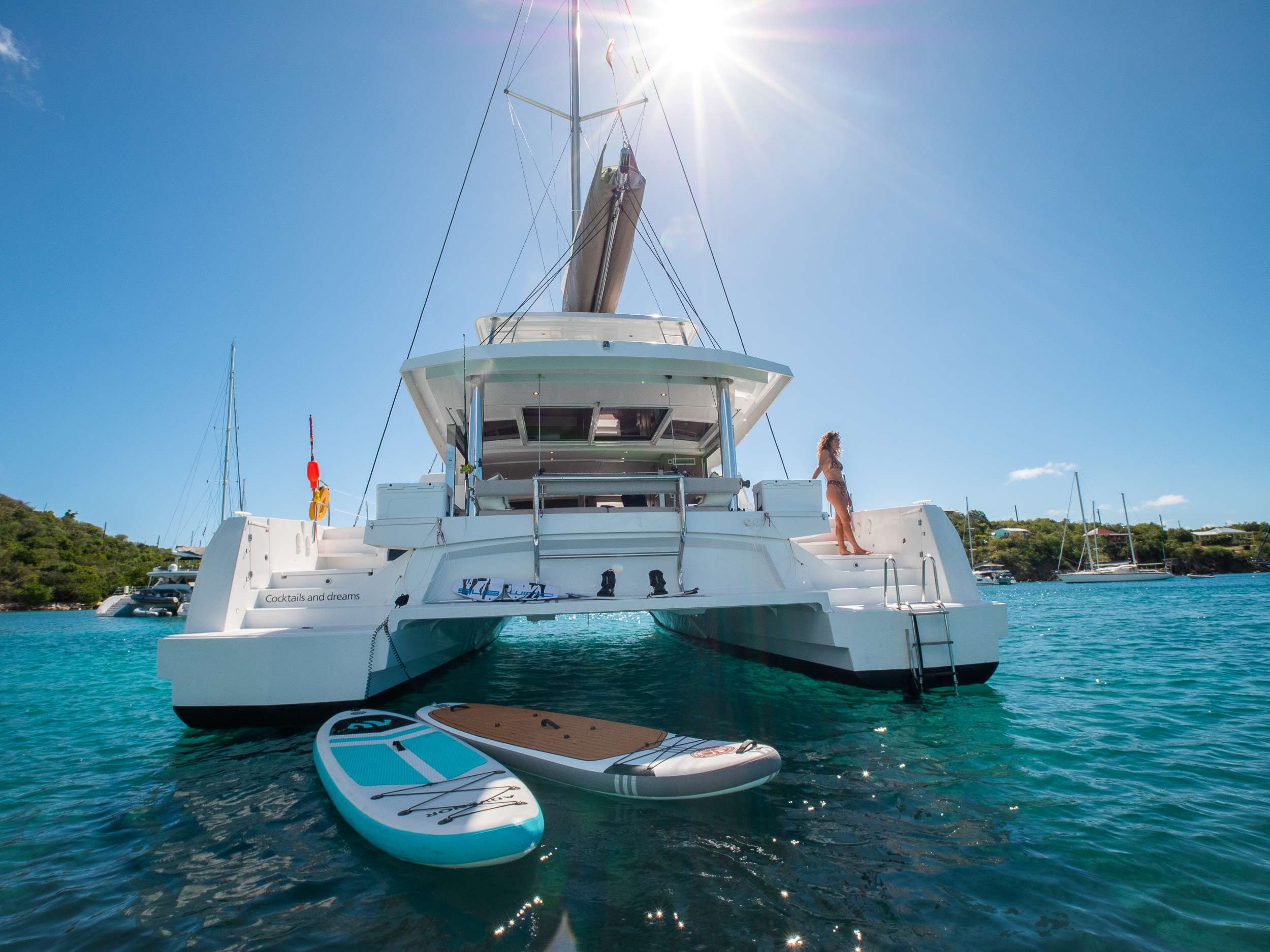 cocktails & dreams crewed bali 5.4 catamaran charters Sailing the BVI.