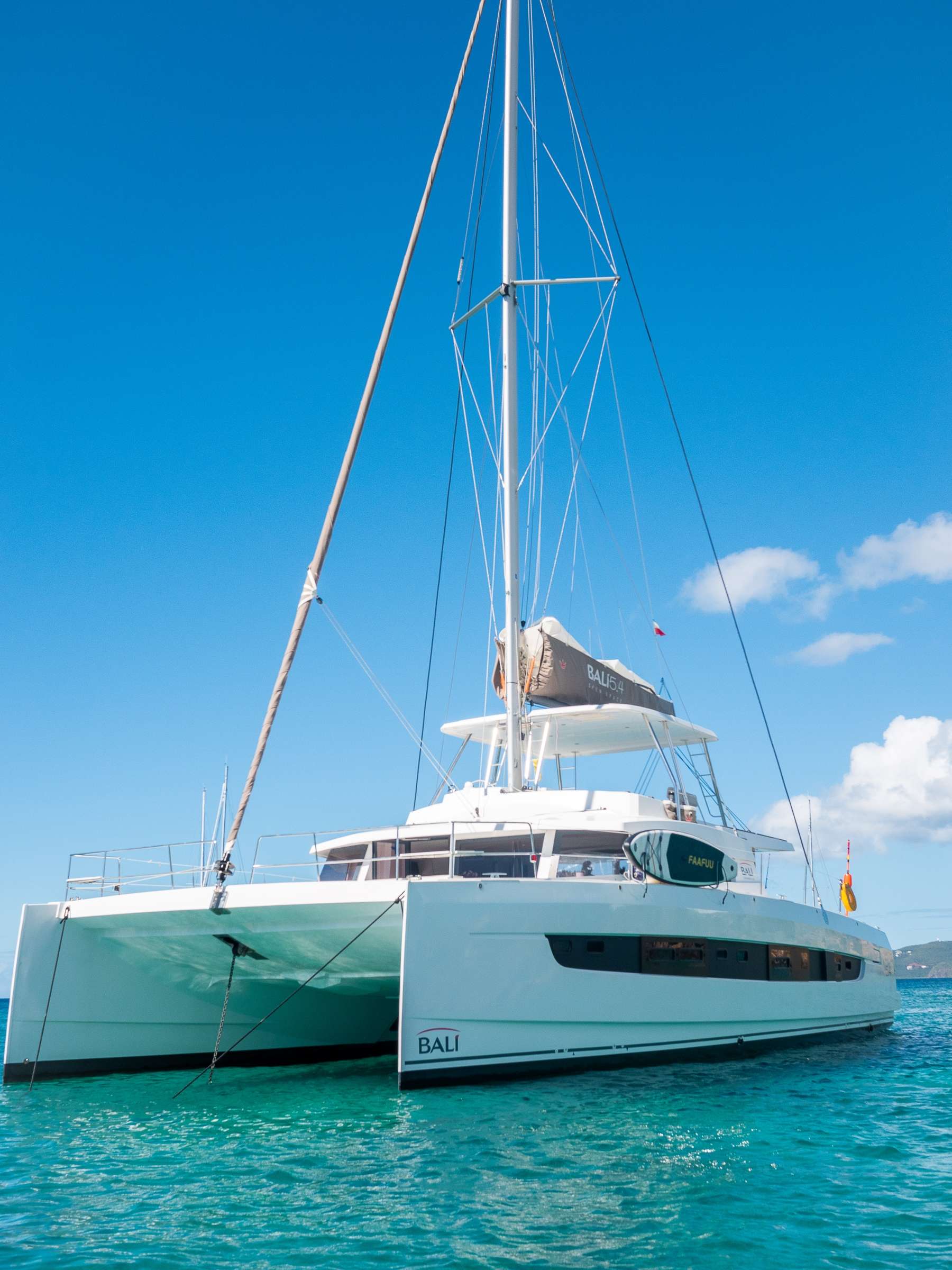 Crystal Dreams Crewed Bali 5.4 Catamaran Discount Sailing the Virgin Islands.