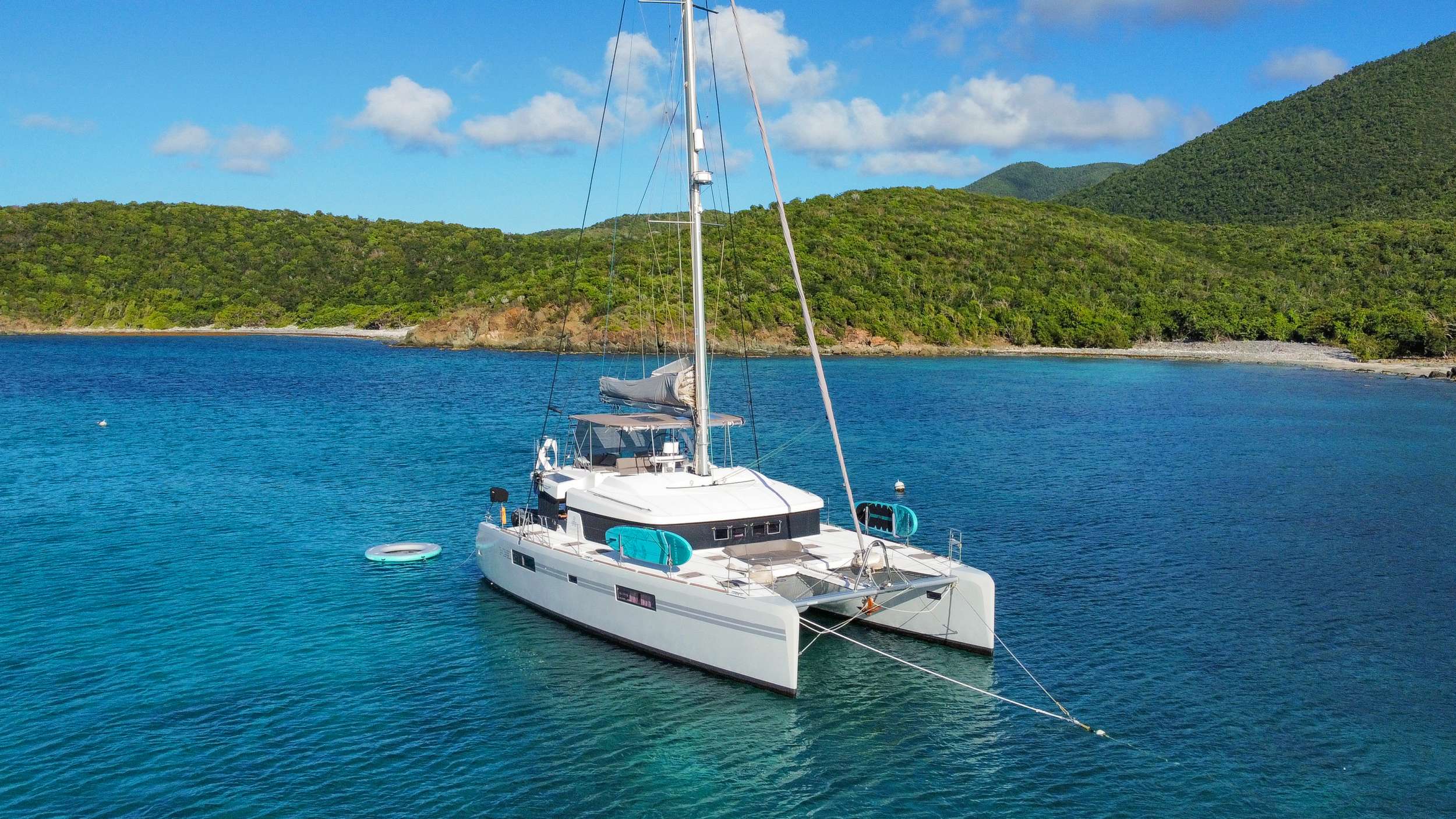 Shangri La Crewed Lagoon 52 Catamaran Charters Sailing the Virgin Islands