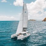 Felix Crewed Lagoon 52 Catamaran Charters Sailing the Virgin Islands.