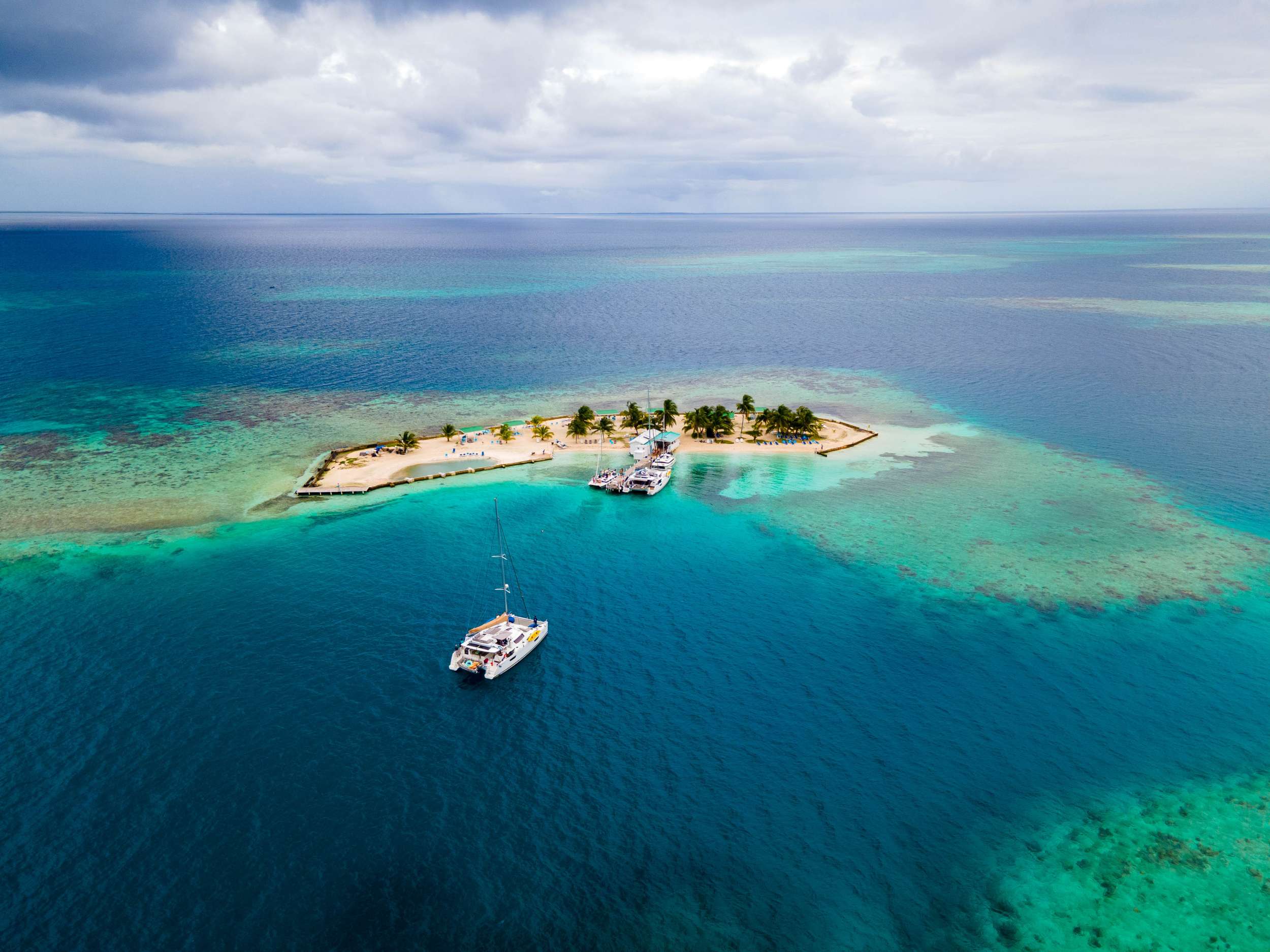 Nowhere Crewed Saba 50 Catamaran Charter Sailing Belize.