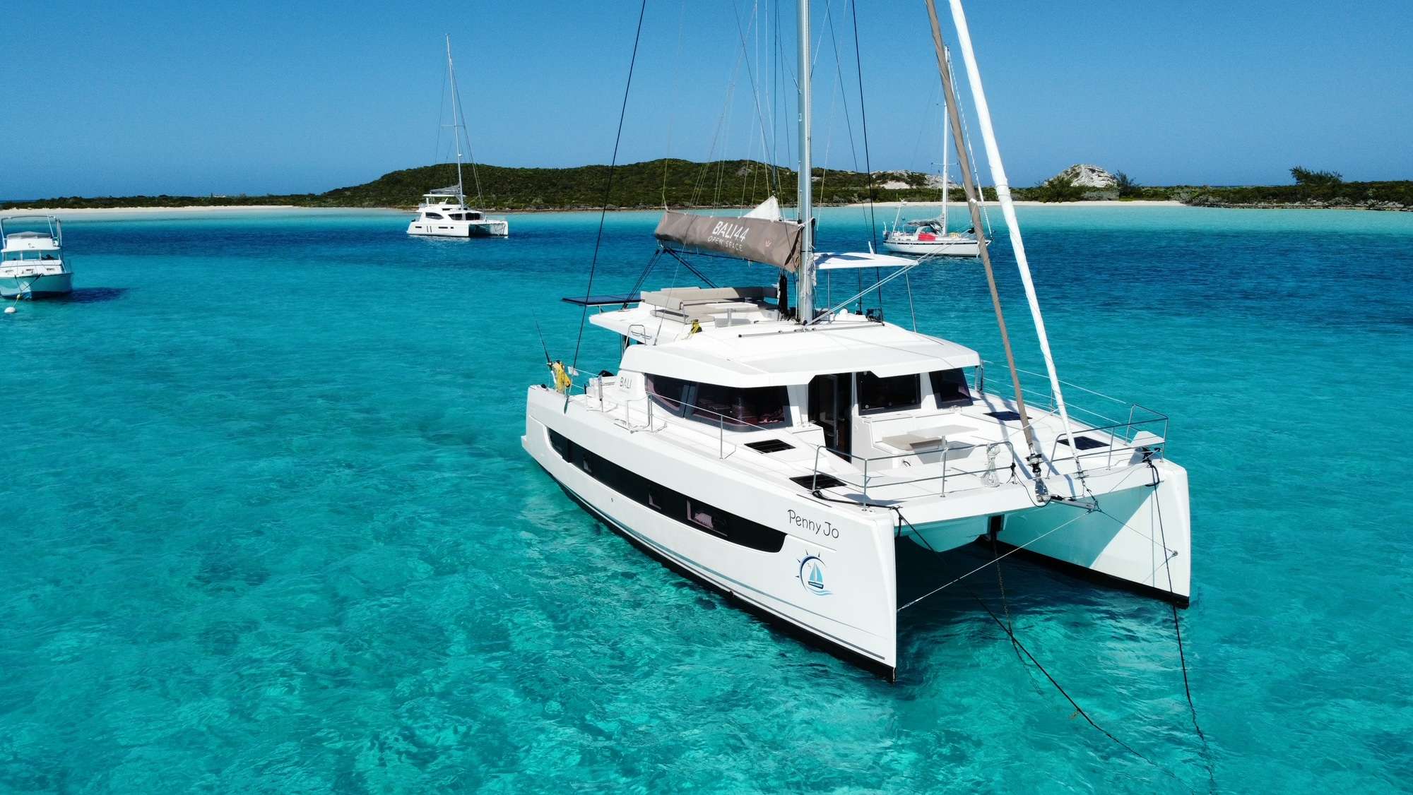 Penny Jo Crewed Bali 4.4 Catamaran Charters Sailing the Bahamas