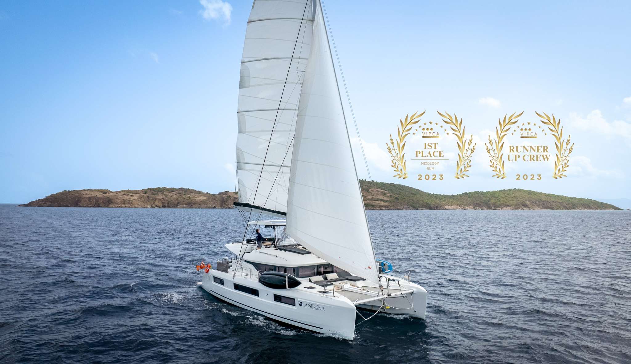 La Sirena Crewed Lagoon 51 Catamaran Charters Sailing the BVI