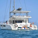 Adventure Us Crewed Royal Cape 57 Catamaran Charter Sailing the USVI.