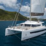 hydrotherapy crewed Bali 5.4 catamaran charters sailing the BVI.