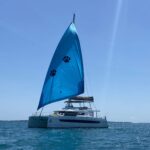 Nauti Dogs Crewed Bali 5.4 Catamaran Charters Sailing the Exumas.