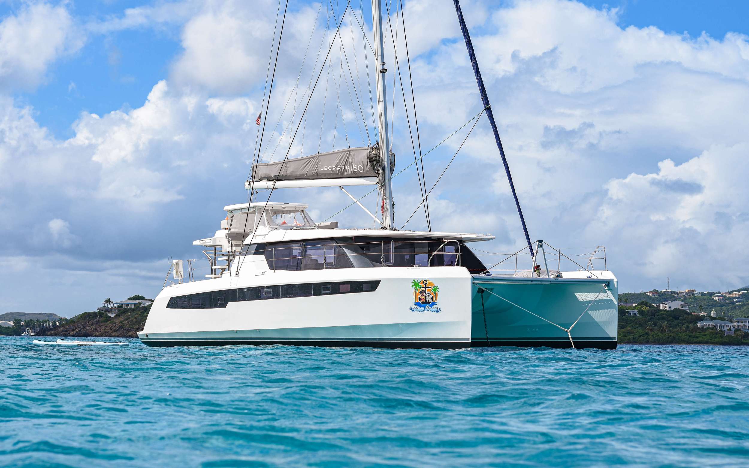 Soggy Doggy Crewed Leopard 50 Catamaran Charters Sailing the USVI