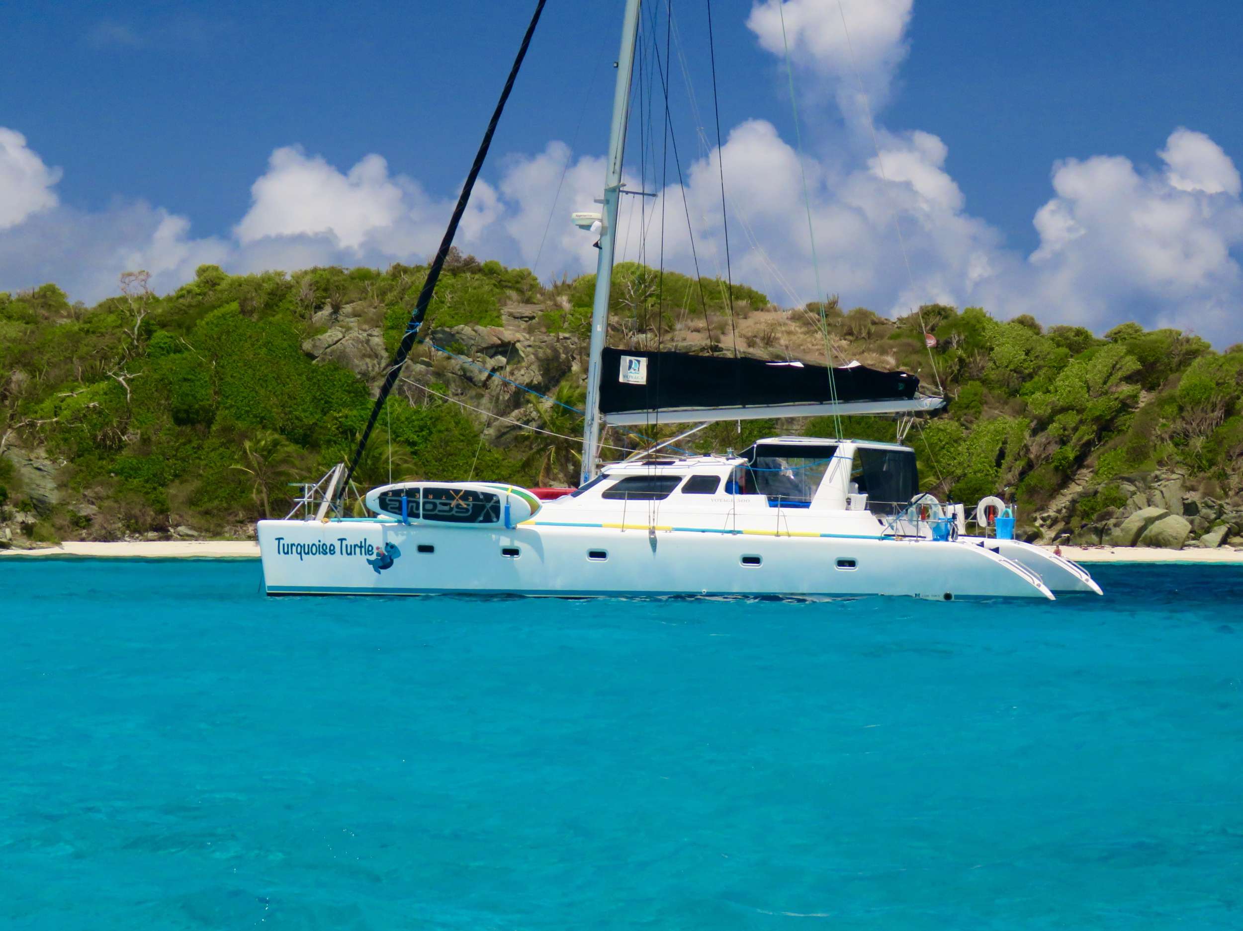 Turquoise Turtle Crewed Voyage 500 Catamaran Charters Sailing the BVI