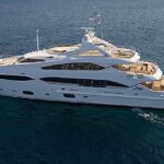 Pathos Crewed Sunseeker 131 Luxury Yacht Charter Cruising Greece.