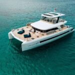 Valium 67 crewed Lagoon 67 powercat charters cruising Greece.