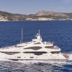 Aqua Libra Luxury Crewed Sunseeker 131 Yacht Charter Cruising Greece.