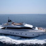 GIOE I Crewed Tecnomar 100 Motoryacht Charter Cruising Greece.