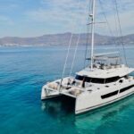 Allure Crewed Fountaine Pajot Samana 59 Catamaran Charter Sailing Greece.