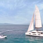 Andiamo Crewed Lagoon 50 Catamaran Charter Sailing Greece.