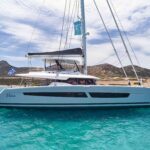 Pixie Crewed Fountaine Pajot Alegria 67 Catamaran Charter Sailing Greece