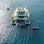 Crazy Horse Crewed Lagoon Seventy 8 Powercat Charter Sailing Greece