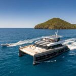 Sol Crewed Powercat Sunreef 80 Eco Charter Cruising the BVI.