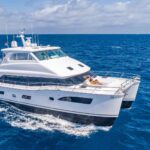 Mucho Gusto Crewed Horizon 65 Powercat Charters Cruising the BVI and Bahamas