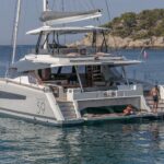 Port to Vino Crewed Samana 59 Catamaran Charters Sailing the BVI