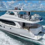 Indigo Crewed Horizon 60 Powercat Charters Cruising the BV