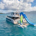 Forever Young Crewed Two Oceans 555 Powercat Charter Cruising the BVI