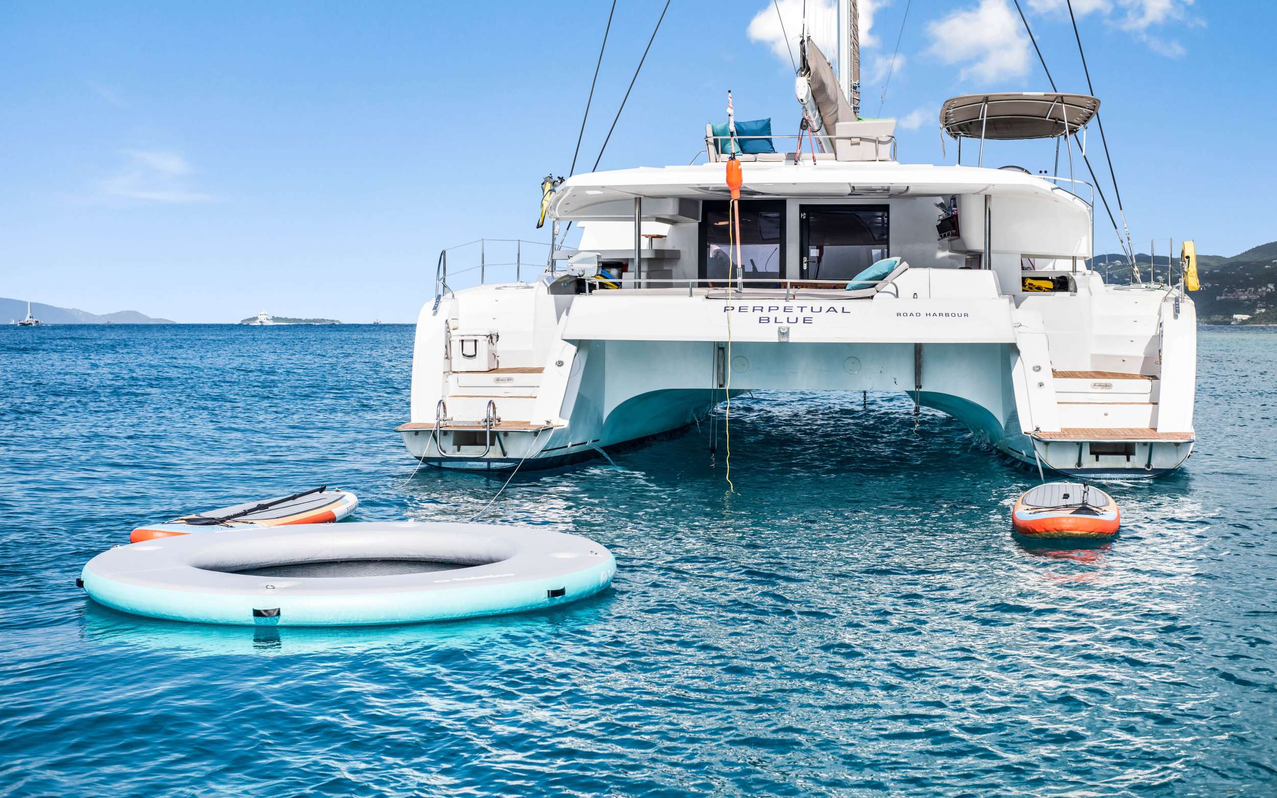 Perpetual Blue Crewed Fountaine Pajot Sanya 57 Catamaran Discount in the BVI