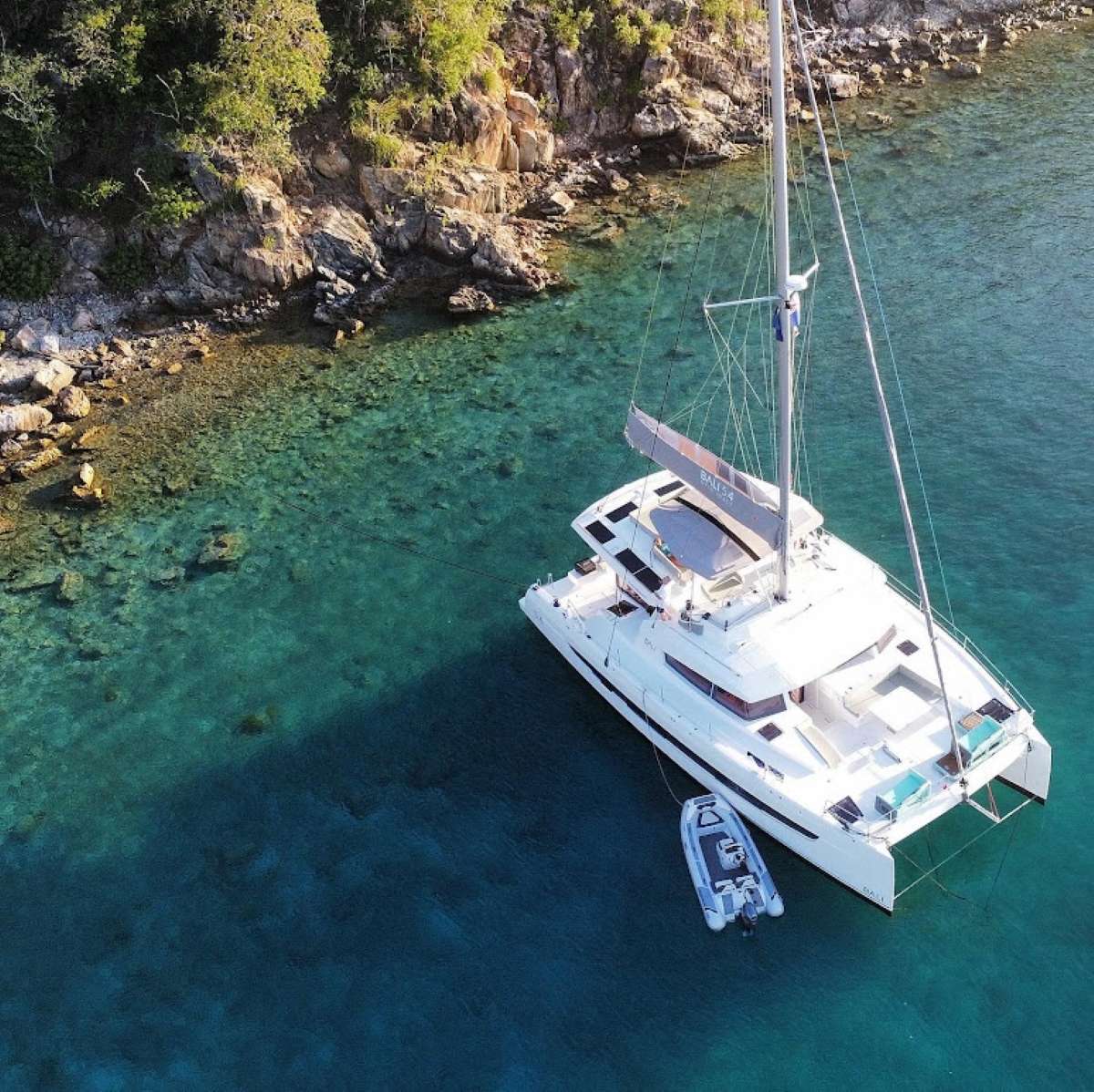 Legasea Crewed Bali 5.4 Catamaran Charter Sailing the BVI and Grenadines