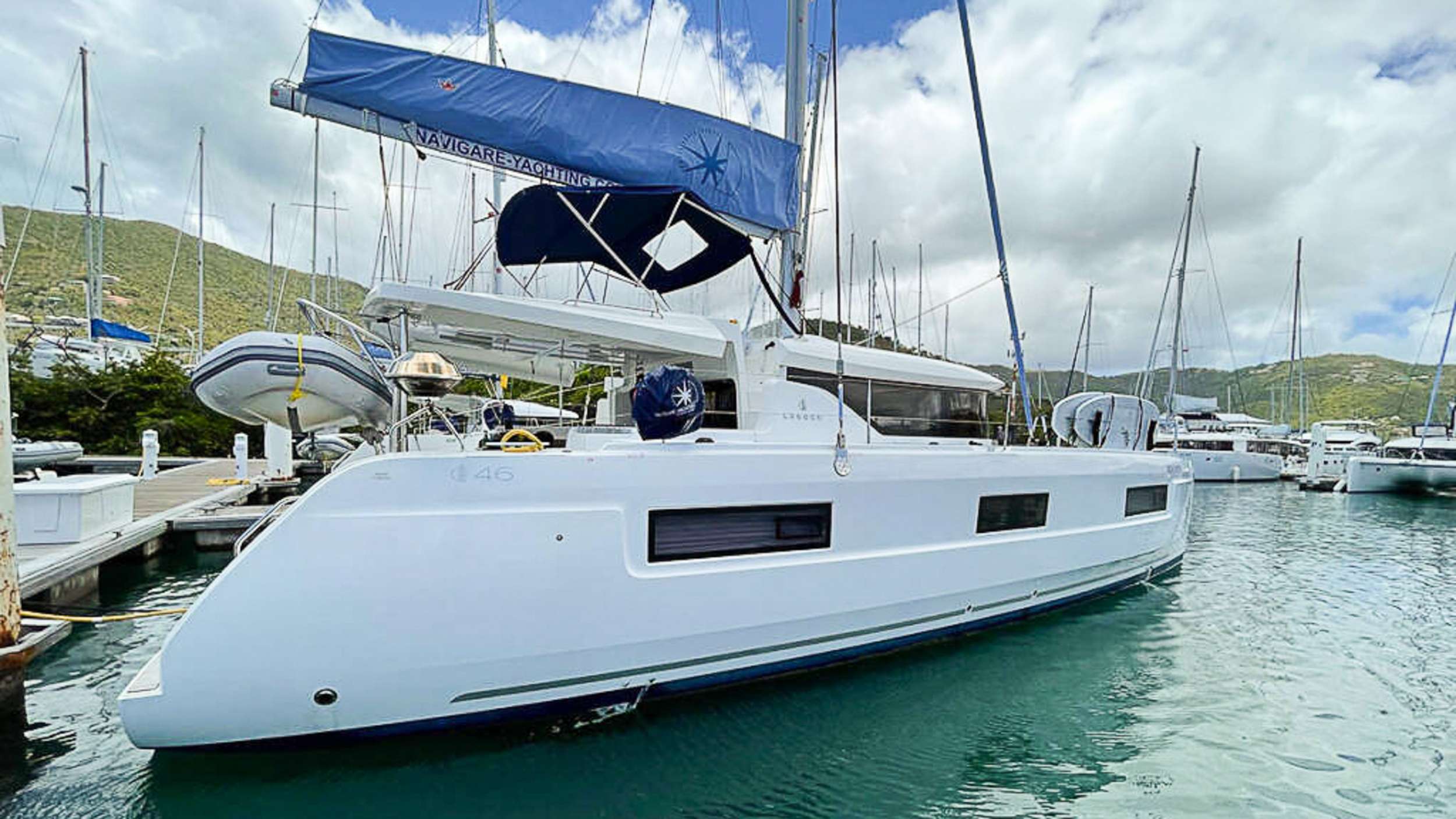 Oceans 8 Crewed Lagoon 46 Catamaran Charter Sailing the BVI