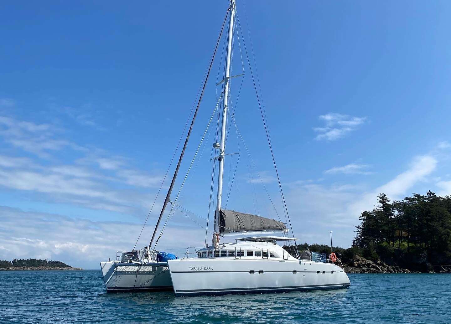 Tabula Rasa Crewed Lagoon 570 Catamaran Charter Sailing the BVI